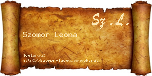 Szomor Leona névjegykártya